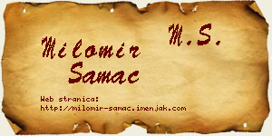 Milomir Samac vizit kartica